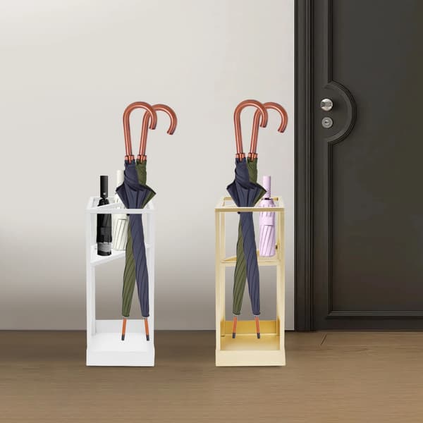 Paraplystativ, Fritstående Design, Holdbart Jernmateriale,Guld