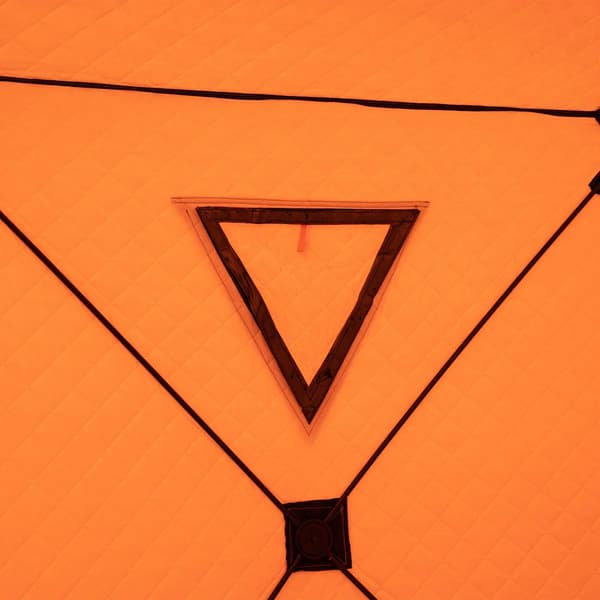 Isfisketält, Vindskyddande Design, Rymlig Interiör,Orange