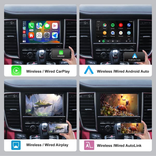 Trådløs CarPlay Auto Modul, Multifunktionalitet, Nem Installation,PCM3.1