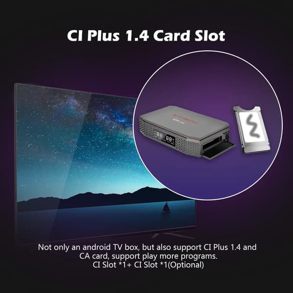 Set-top-boks, 8K videooutput, Wi-Fi og Bluetooth 4.1,EU stik, GTXCOMBO