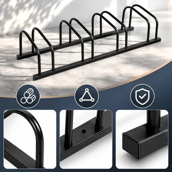 Cykelstativ, Heavy-Duty Stål, Pladsbesparende Design,Sort