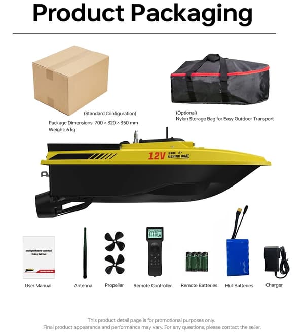 Bait Boat, Högpresterande, Dubbelt Satellitsystem,Sonar Sensor