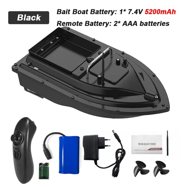 Fiskebåd, Trådløs Kontrol, Dobbelt Propeller,Sort 5200mAh