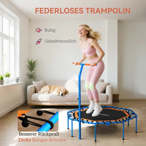 Trampolin, Lav-impact Træning, Pladsbesparende Design,hær grøn