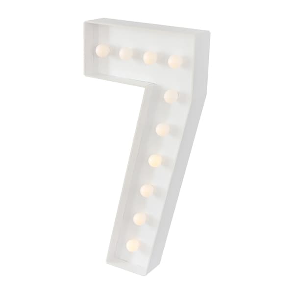 LED Nummerlampe, Energi Effektiv, Robust Konstruktion,100cm, HVID, 7