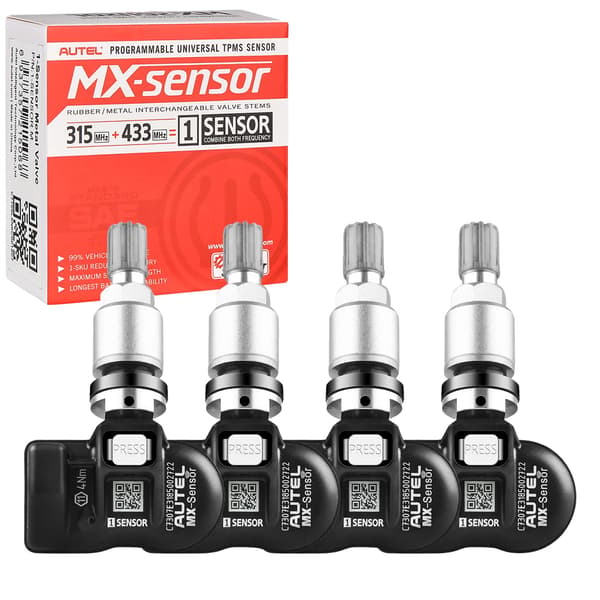TPMS-sensor, 315MHz och 433MHz kompatibilitet, enkel installation,4PC Metall Sensor