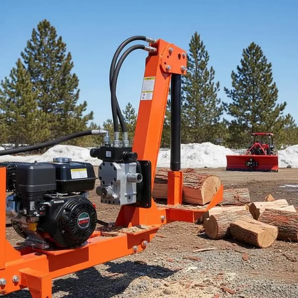Hydraulisk Vedklyv Pump, 60 L/min Flödeshastighet, 276 Bar Tryck, Röd