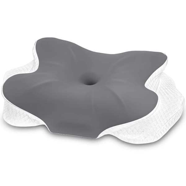 Nackkudde, Ergonomiskt Minnesskum, Justerbar Höjd,Grå