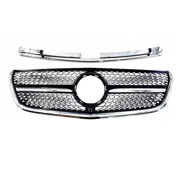 Framgrill, Diamantstil, Hållbar ABS-plast,Vito-Svart