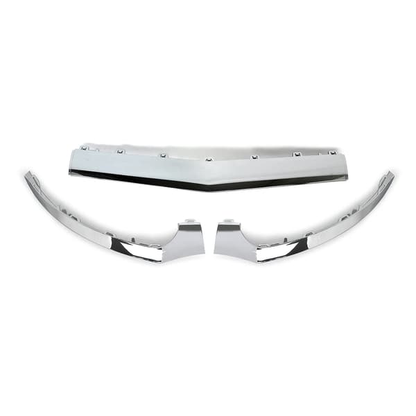 Front Bumper Lip Trim, Krom Finish, Nem Installation,3stk sæt