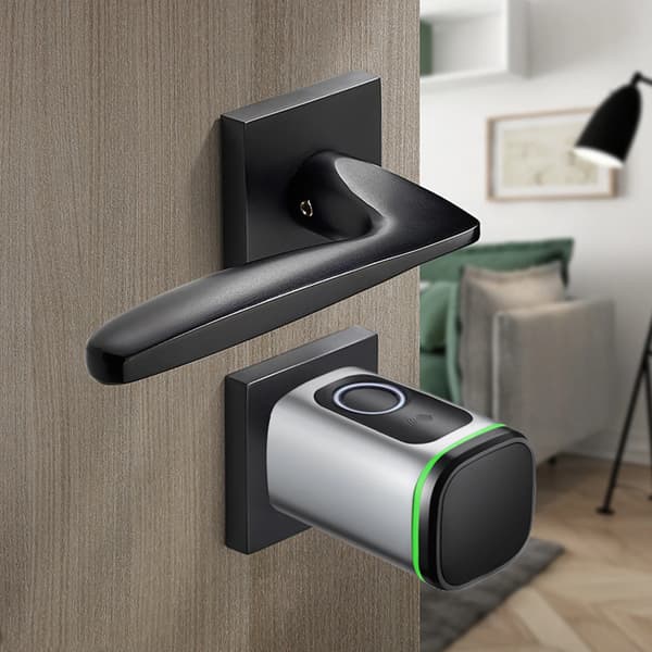 Smart låscylinder, fingeravtrycksåtkomst, appkontroll,Silver