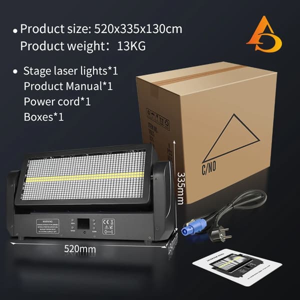 Strobelys, 400W Effekt, Flere Kontroltilstande,1PCS, EU Stik