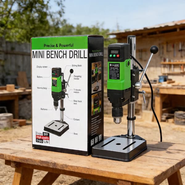 Borrpress, Variabel Hastighetskontroll, Robust Konstruktion,220V-240V EU-kontakt, BG-515605