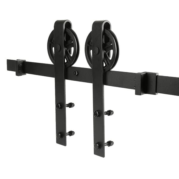Skydedør Hardware Sæt, Pladsbesparende Design, Problemløs Betjening,1.83, sort-a