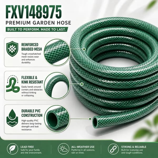 Puutarhaletku, kestävä PVC, 30 metriä pitkä,Vertti