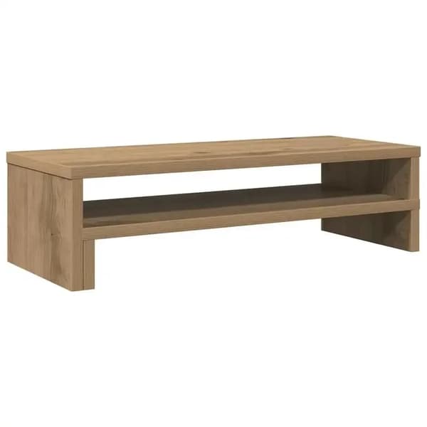 Monitorställ, Ergonomisk Design, Naturlig Träfinish,Typ1