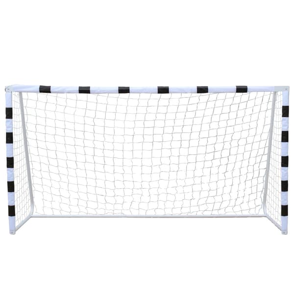 Fodboldmål, Sammenklappeligt Design, Holdbar Konstruktion,Sort og Hvid
