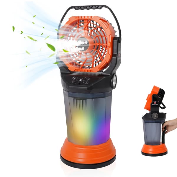 Misting Fan, Multifunktionel, Bærbar Design,Appelsin