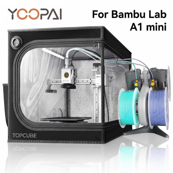 3D Printer Indhegning, Vandtæt Design, Støjdæmpning,C1 mini Sort