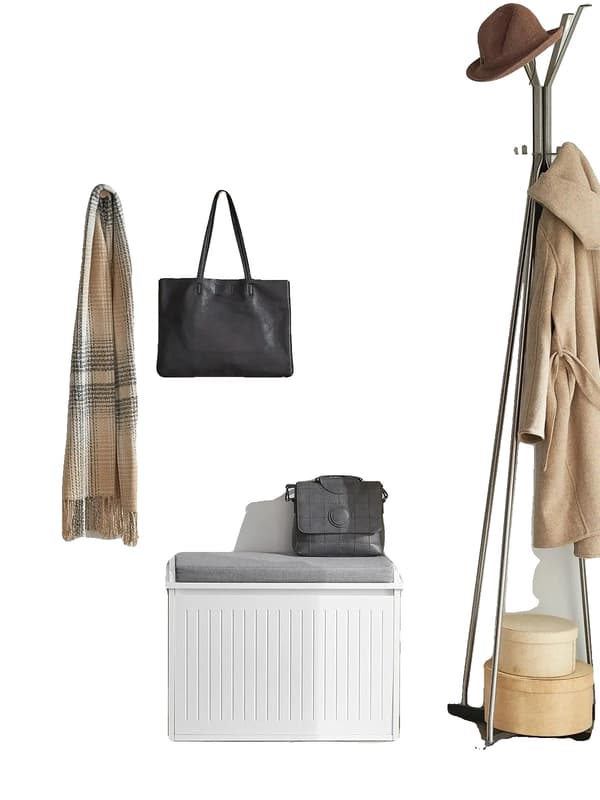 Sko Skab, Moderne Design, Komfortabel Siddeplads,HVID