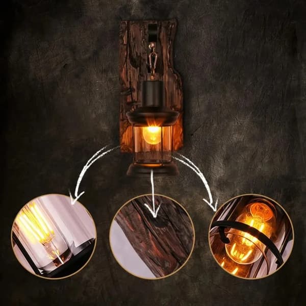 Væglamper, Industrielt Design, Justerbart Lys,Sort, 2PCS, Ingen pære