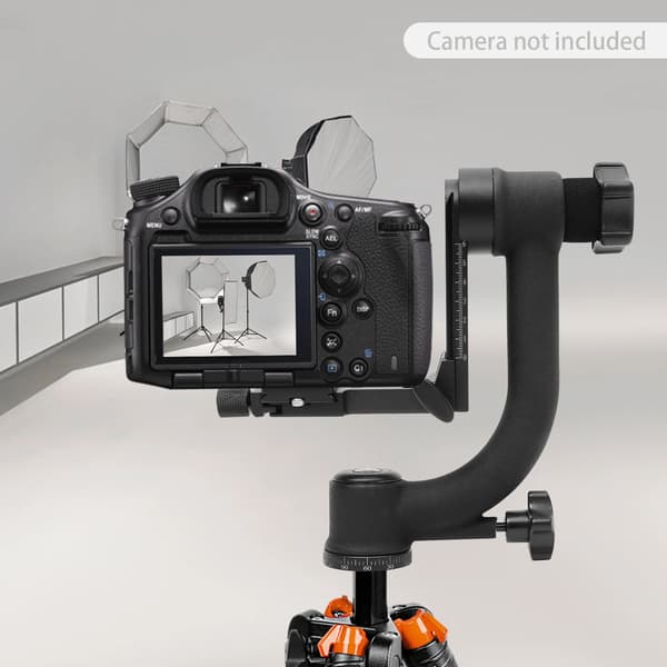 Gimbal Stativhoved, 360° Rotation, 20 kg Belastningsevne,sort