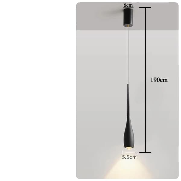 Pendellampe, 3 Farvetemperaturer, Stilfuld Baseballform,Sort