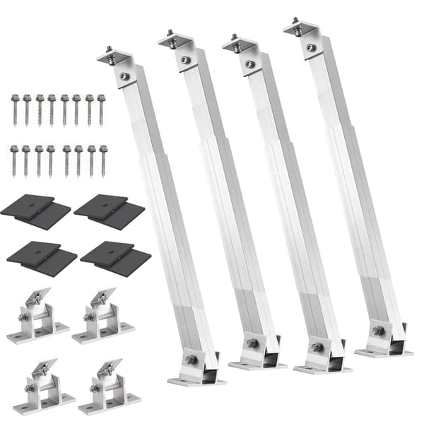 Monteringssatser för solpaneler, justerbara fästen, hållbart aluminium, 2 set
