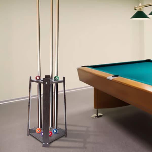 Billardkö Rack, 8-Håls Design, Multifunktionell Användning,svart