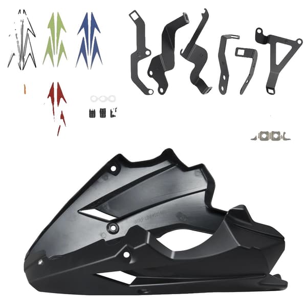 Motorfairing Dæksel, Nedre Spoiler, Rammebeskyttelse,Sort