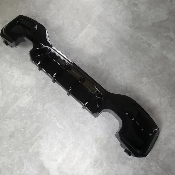 Bageste kofanger diffuser lip, aerodynamisk design, nem installation,sort