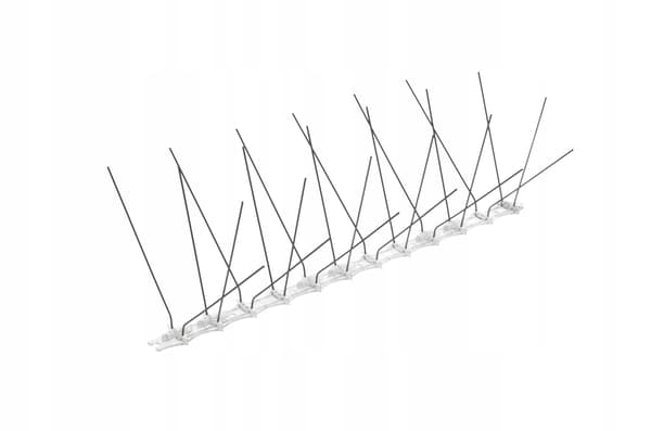 Fuglespidser, Rustfrit Stål, 24 cm Længde, 9 Stykker, 3 Meter Total Dækning, 72 Tråde pr. Meter
