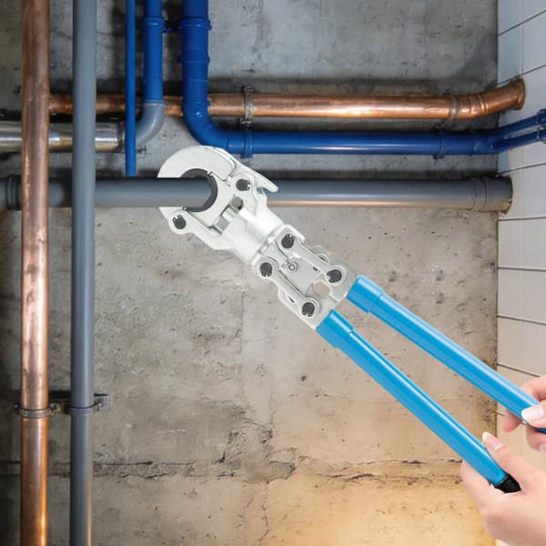PEX Crimping Tool, 360° Rotérbart Hoved, Holdbar Konstruktion,Blå