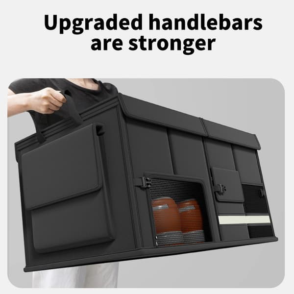 Opbevaringsboks, Stor Kapacitet 60L, Sammenfoldeligt Design,sort