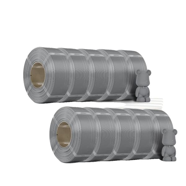 3D-printer filament, PLA-material, 1,75 mm diameter,10Rulle Grå