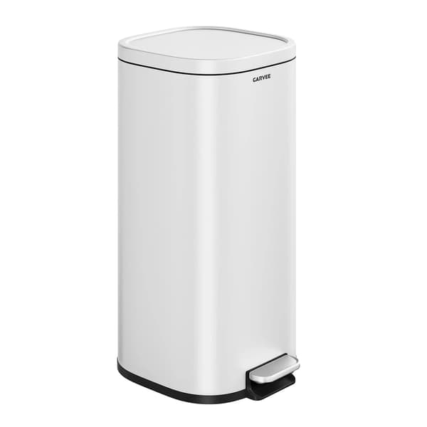 Soptunna, 30L kapacitet, fotpedalsdrift,VIT