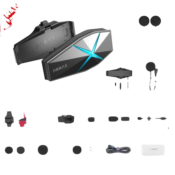 Motorcykel Intercom, Röstkommando, Bluetooth 5.3,1PC F1S