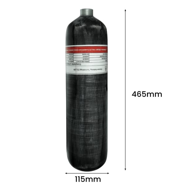 Högtryckstank, Kolfiberkonstruktion, 3L Volym,3L