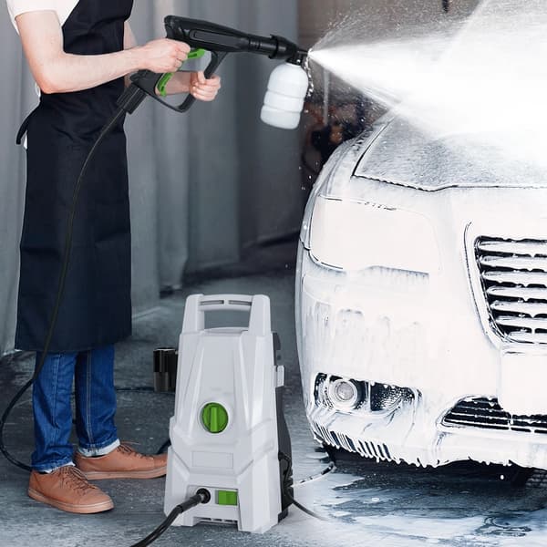 Högtryckstvätt, 1400 Watt, 3200 PSI, 1.8 GPM, Kompakt Design, Lång Slang