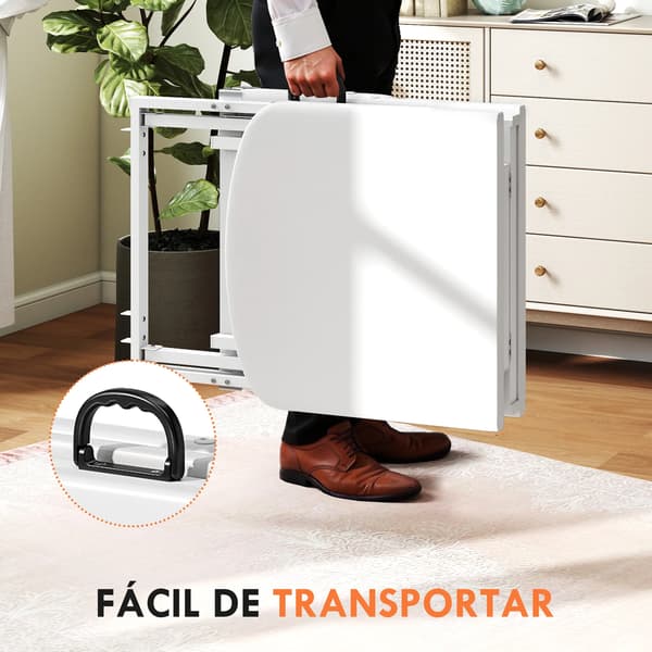 Massagebord, Justerbart Ryggstöd, Bärbar Design, VIT