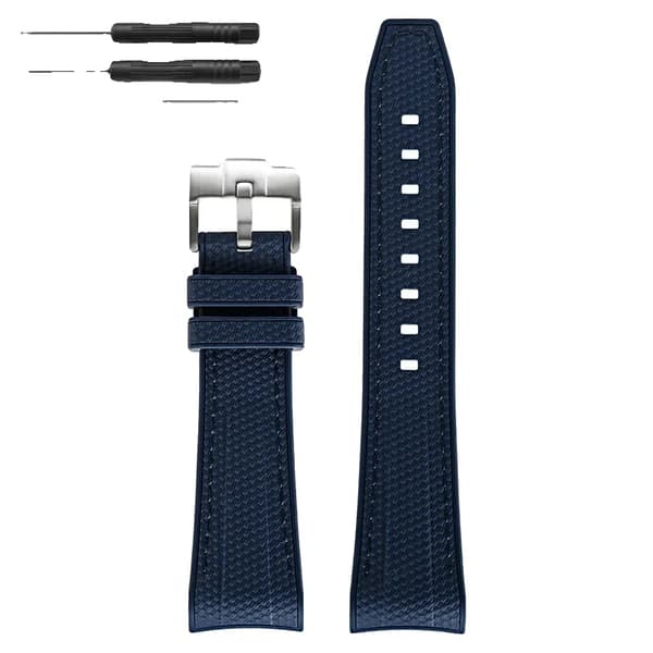 Urrem, Flydende Silikone Materiale, Holdbar Rustfrit Stål Spænde,22mm-d, Kongelig blå