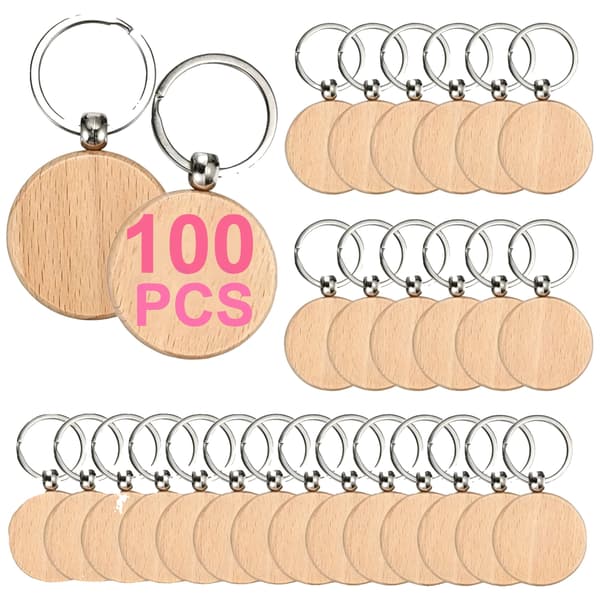 Tränyckelring, Anpassad Gravyr, Elegant Design,100pcs