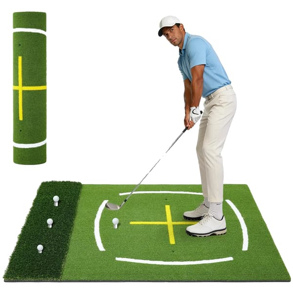 Golf Slagmåtte, Stance Justeringsguide, Svingbane Markeringer,grøn