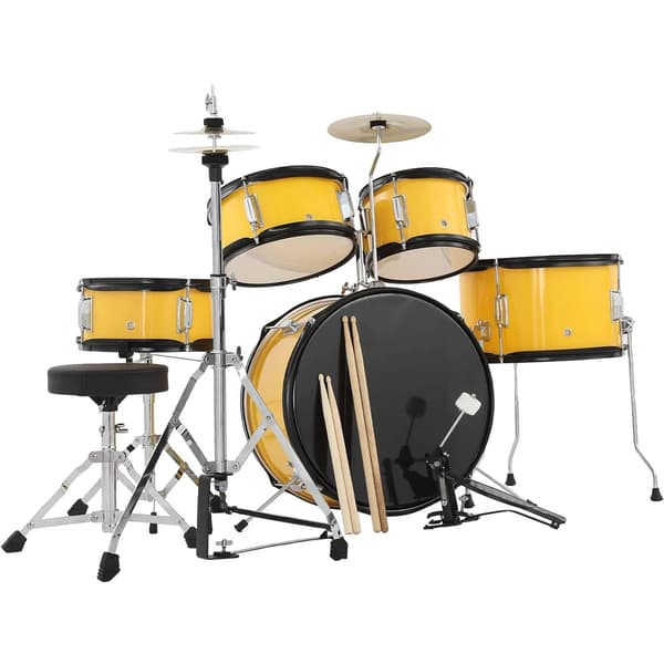 Trumset, 5-delars kit, justerbar tron ingår,Gul
