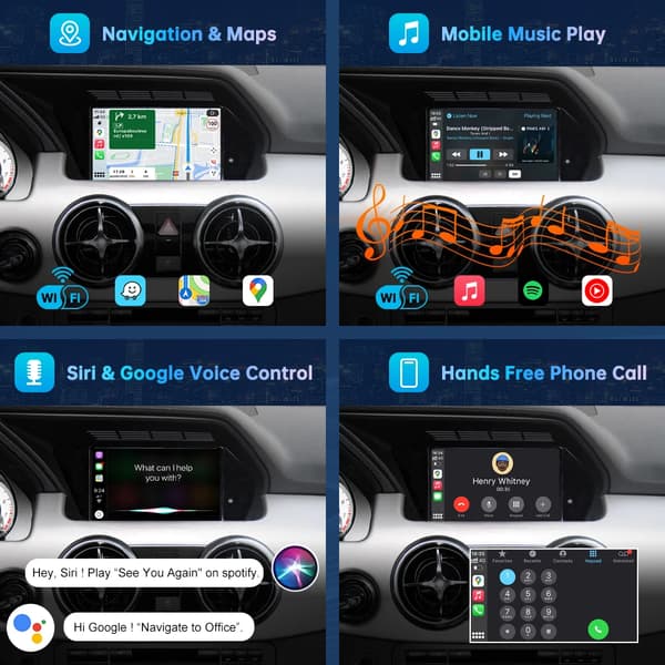 Trådlös CarPlay, Android Auto, Inbyggd GPS,NTG4.5