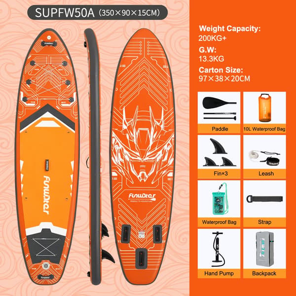 Stand Up Paddle Board, Letvægtsdesign, Inkluderer Tilbehør,SUPFW50A