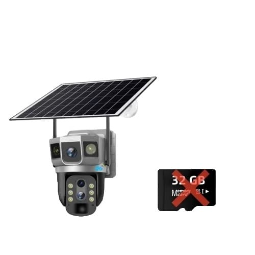 IP-kamera, solenergi, rörelsedetektering,Kamera INGEN minneskort