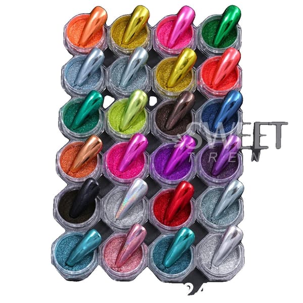Nagelpulver Set, Holografisk Effekt, Enkel Applicering,FA18