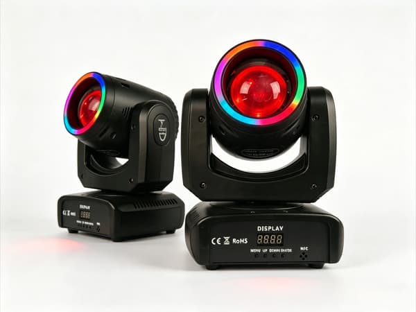 Bevægelseshovedlys, DMX-kontrol, Multifarvede effekter,100w-2PCS