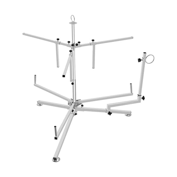 Rørspole Dispenser, Justerbare Gear, Tripod Design,Sølv